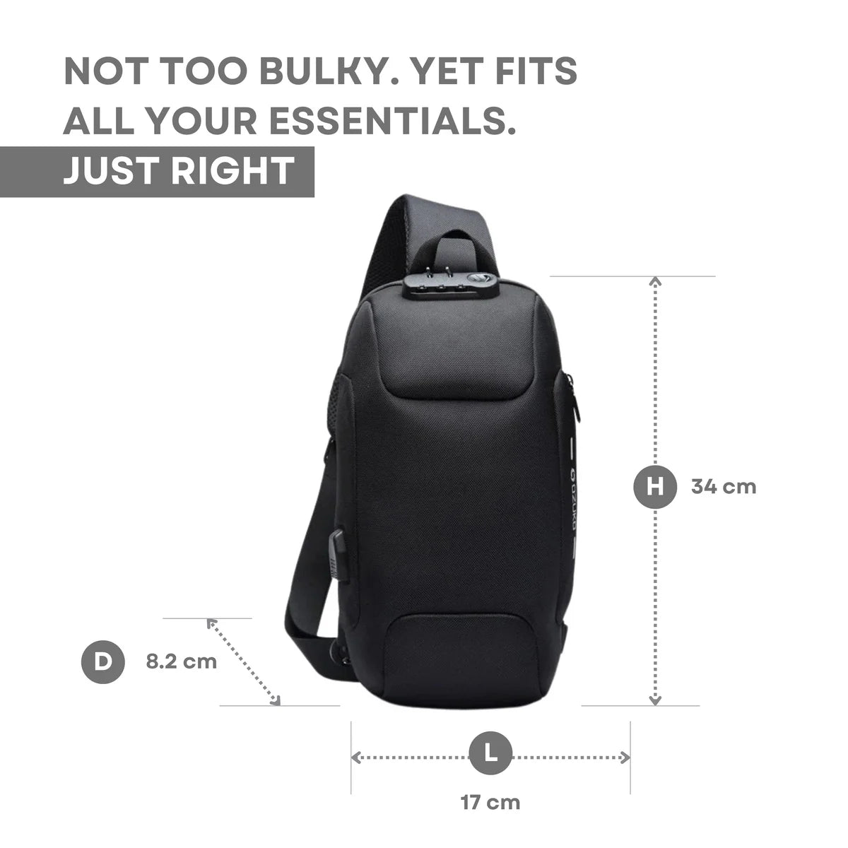 Anti-theft shoulder bag with charging