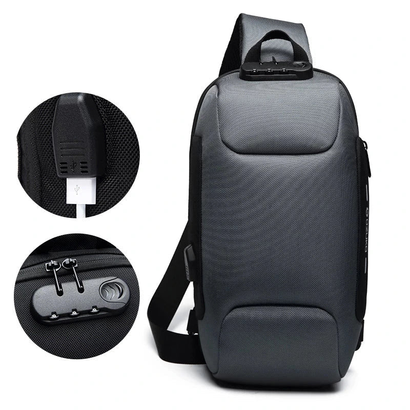 Anti-theft shoulder bag with charging